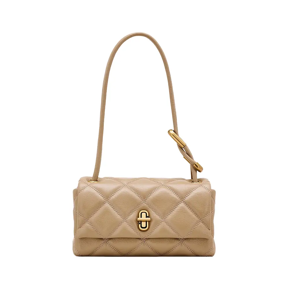 【MUCENT♥]SARA BAG CAMEL Marc Jacobs The Quilted Leather J Marc Shoulder Bag Camel