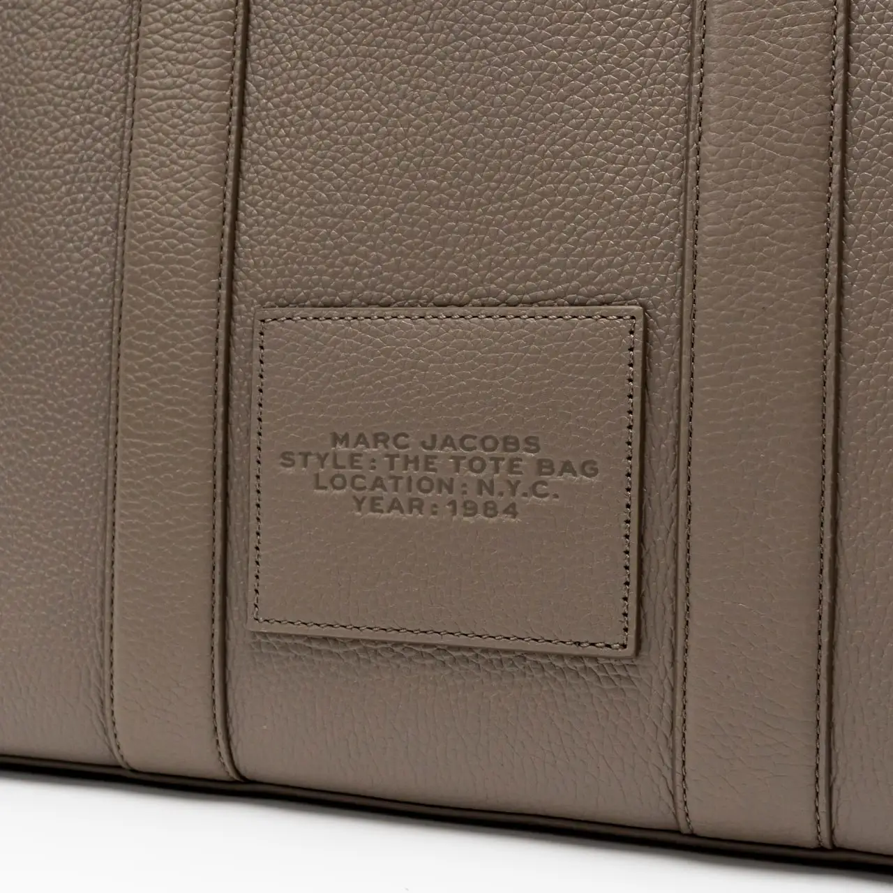 Marc Jacobs The Leather Medium Tote Bag Cement Grey – voilà.id