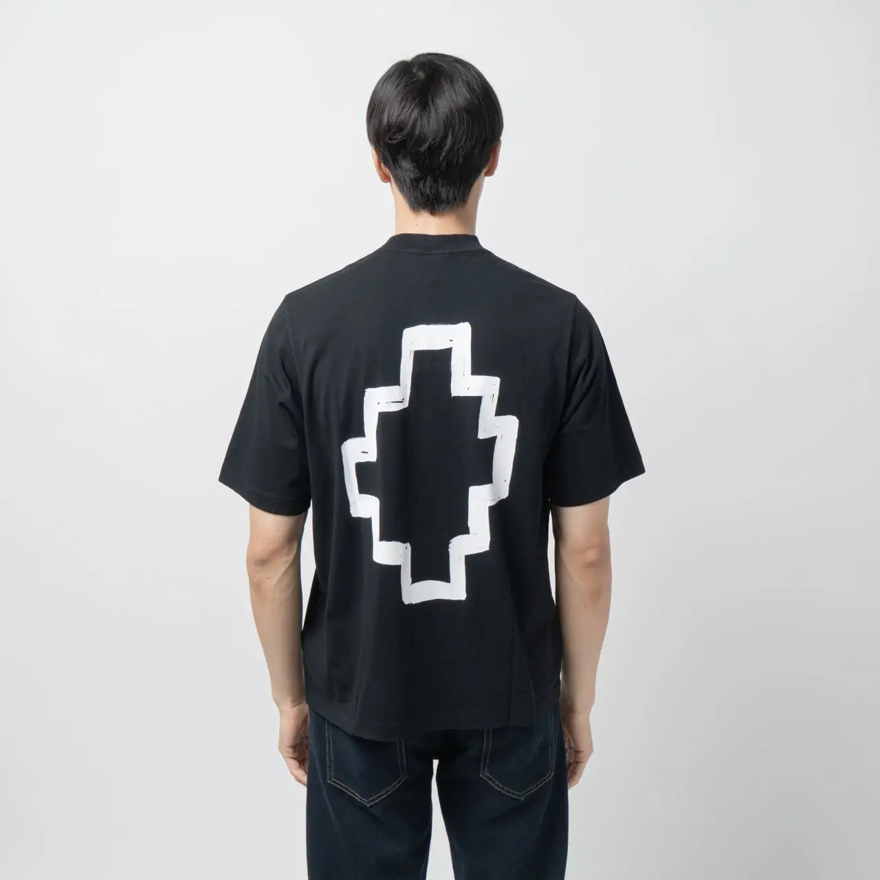 Marcelo Burlon Tempera Cross Backside T-Shirt Black White
