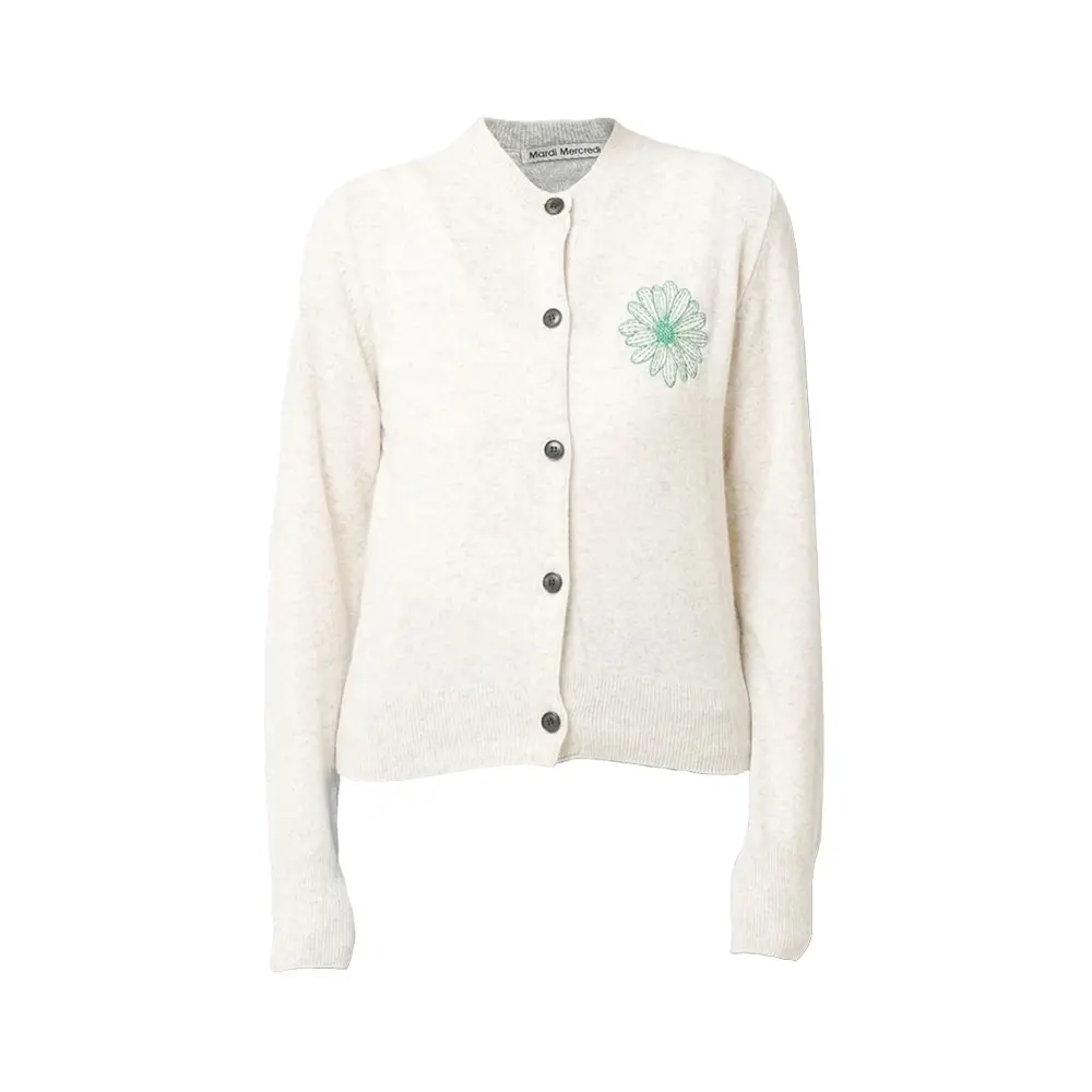 Mardi Mercredi マルディ CARDIGAN GREEY IVORY Mardi Mercredi マルディ CARDIGAN GREEY IVORY