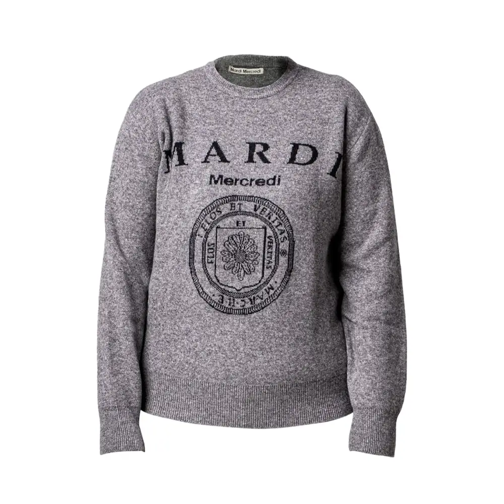 Mardi Mercredi Cashmere Blended Pullover Univ Grey Black – voilà.id