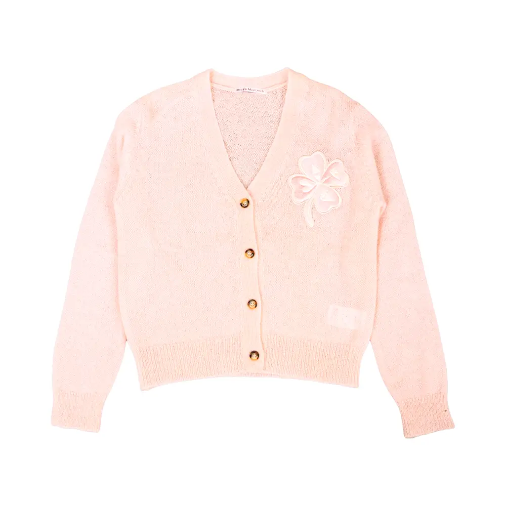 Mardi Mercredi マルディ CARDIGAN IVORY PINK MUSINSA公式 | MARDI MERCREDI MOHAIR CARDIGAN ROUND NECK_IVORY PINK