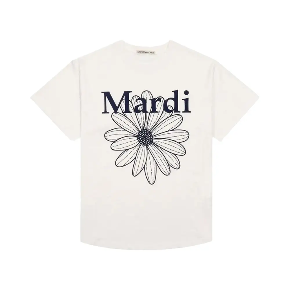 Mardi Mercredi Flower Slim T-Shirt Heather Purple – voilà.id