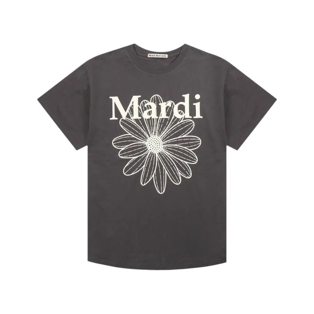 Mardi Mercredi Flower Slim T-Shirt Heather Purple – voilà.id