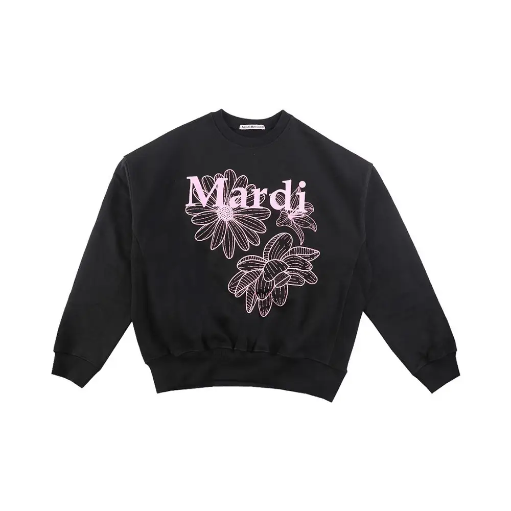 MARDI プリント入り ブラックニット MARDI プリント入り ブラックニット Mardi Mercredi｜マルディメクル