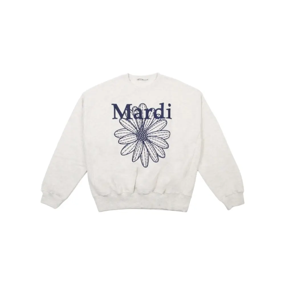 Mardi Mercrediマルディ SWEATSHIRT NAVY CREAM Mardi Mercredi Sweatshirt Flowermardi Blossom Navy White – Balilene