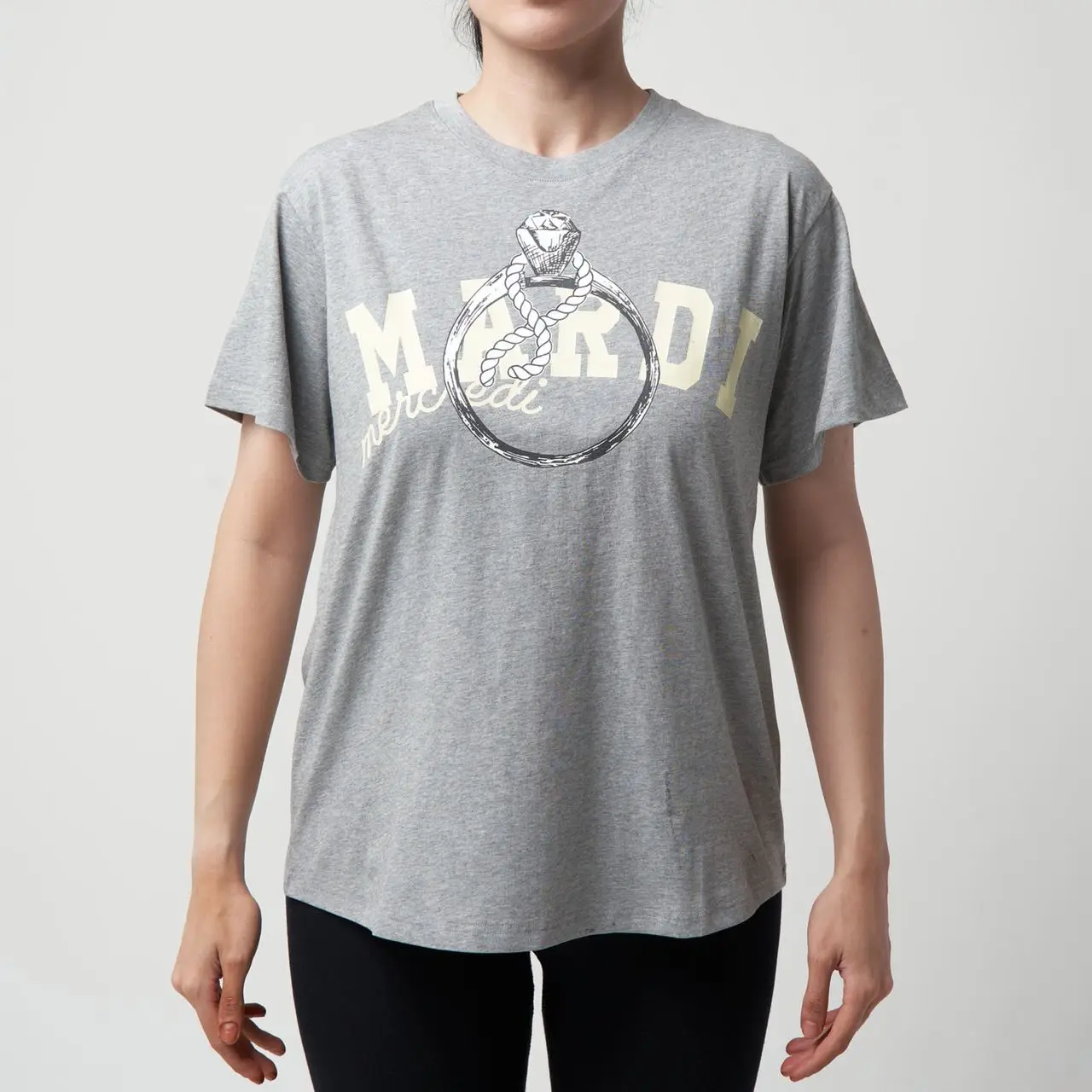 Mardi Mercredi Ring with Rock T-Shirt Grey/White – voilà.id