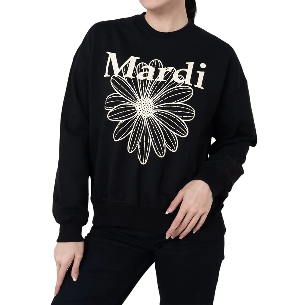 Mardi Mercredi Flower Sweatshirt Black/Cream – voilà.id