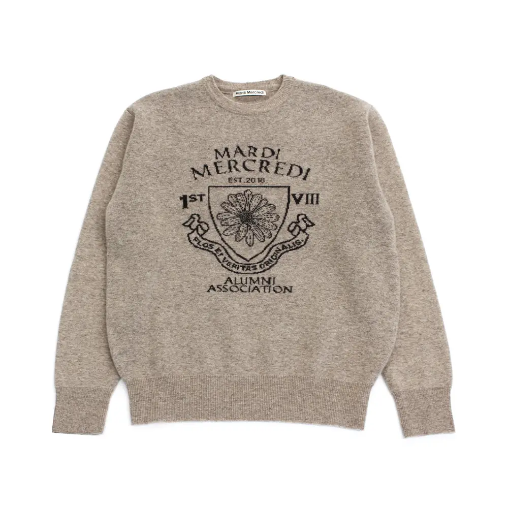 Mardi Mercredi Alumni Emblem Cashmere Blended Sweatshirt