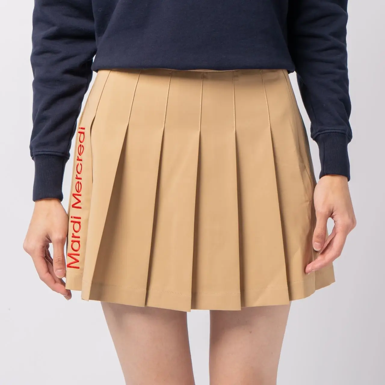 ★MARDI MERCREDI★WOOL PLEATS MINI SKIRT MARDI MERCREDI Volume Mini Skirt - Doinklab Malaysia