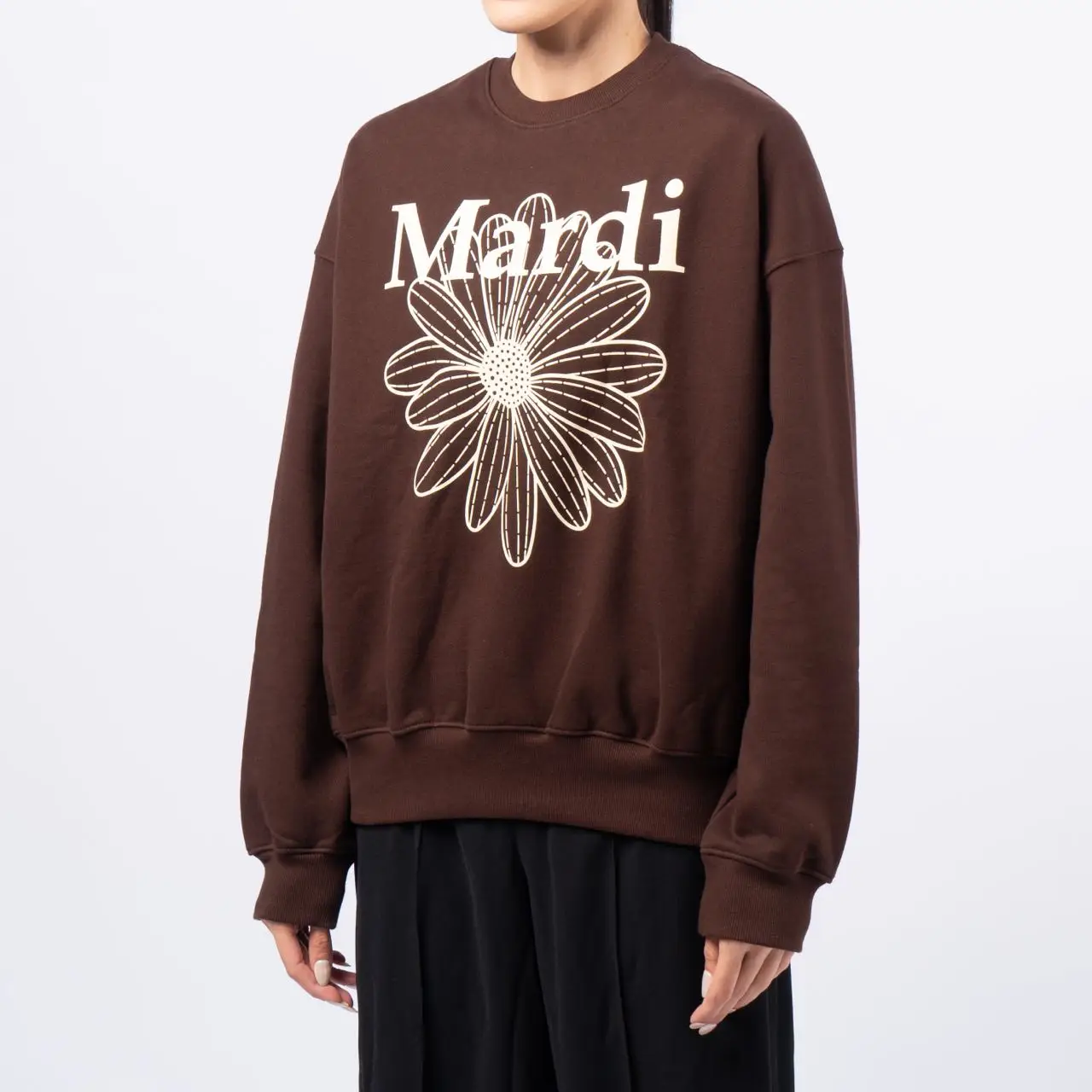 Mardi Mercredi Flower Sweatshirt Brown/Cream – voilà.id