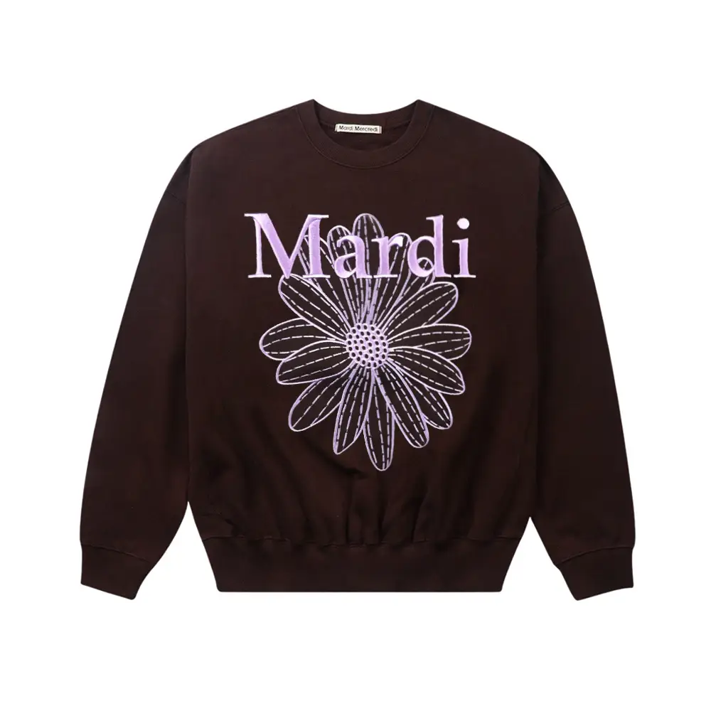 SWEATSHIRT FLOWERMARDI NEEDLEWORK_NAVY LIGHTGREY - MARDI