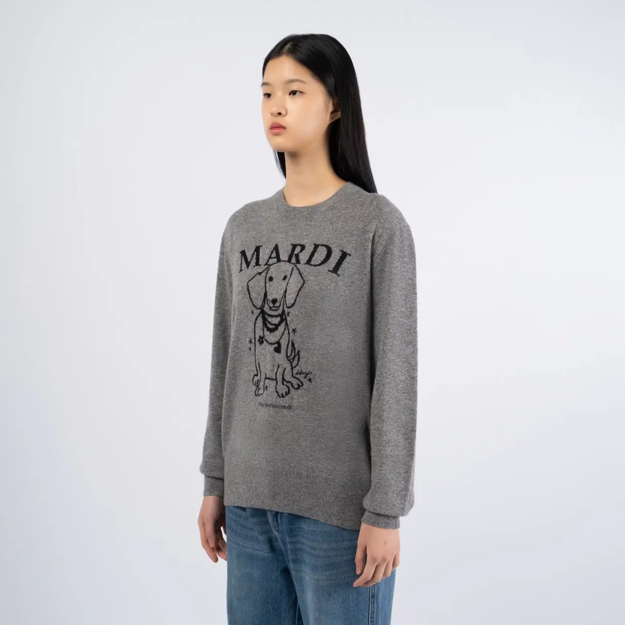 トップス MARDI MERCREDI SWEATSHIRT GREY Mardi Mercredi Gray SWEATSHIRT FLOWERMARDI(Preorder) – Kelly