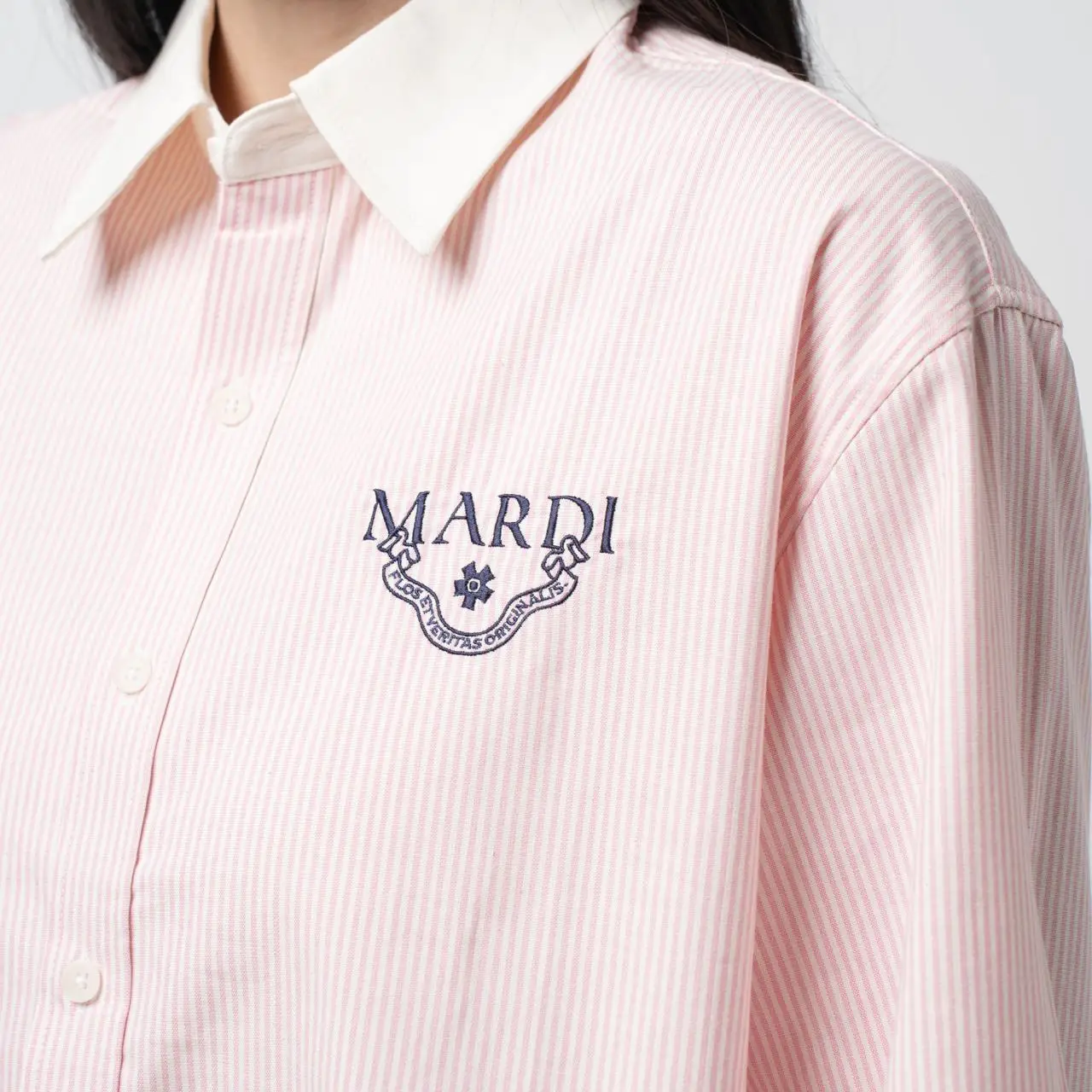 Mardi Mercredi Oxford Stripe Alumni Classique Shirt Pink