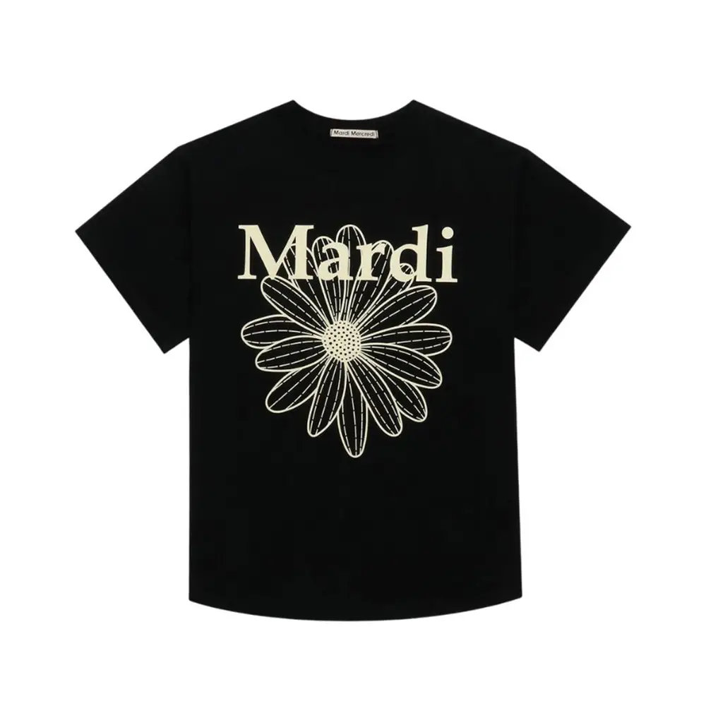 Mardi Mercredi Flower M Logo Oversized T-Shirt White Fuchsia