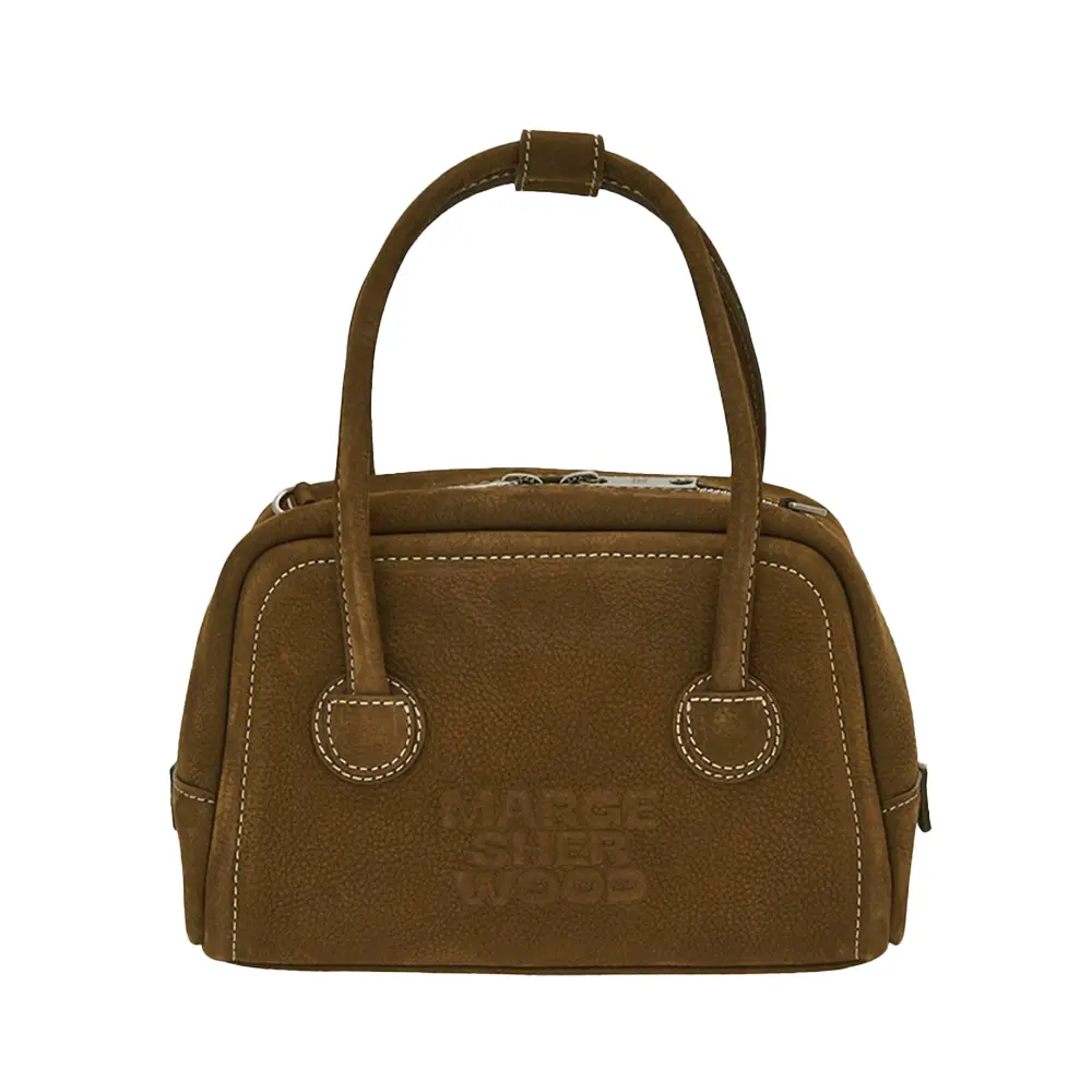 Atelier de LUMEN Nadel Suede Handbag Brown – voilà.id