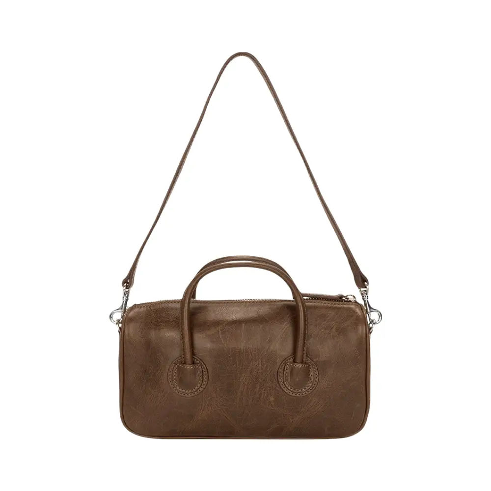 Margesherwood Zipper Small Shoulder Bag Washed Brown – voilà.id