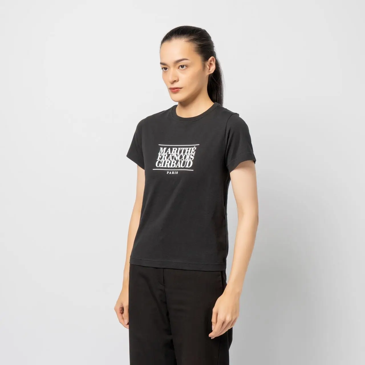Marithé François Girbaud W Classic Logo T-Shirt Black – voilà.id