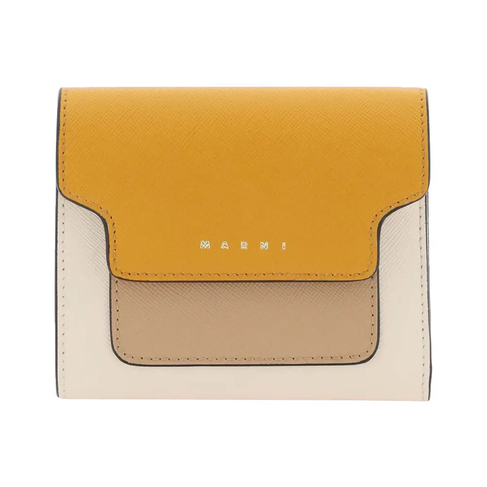 Marni Flap Wallet Square Pumpkin/Pompeii/Shell – voilà.id