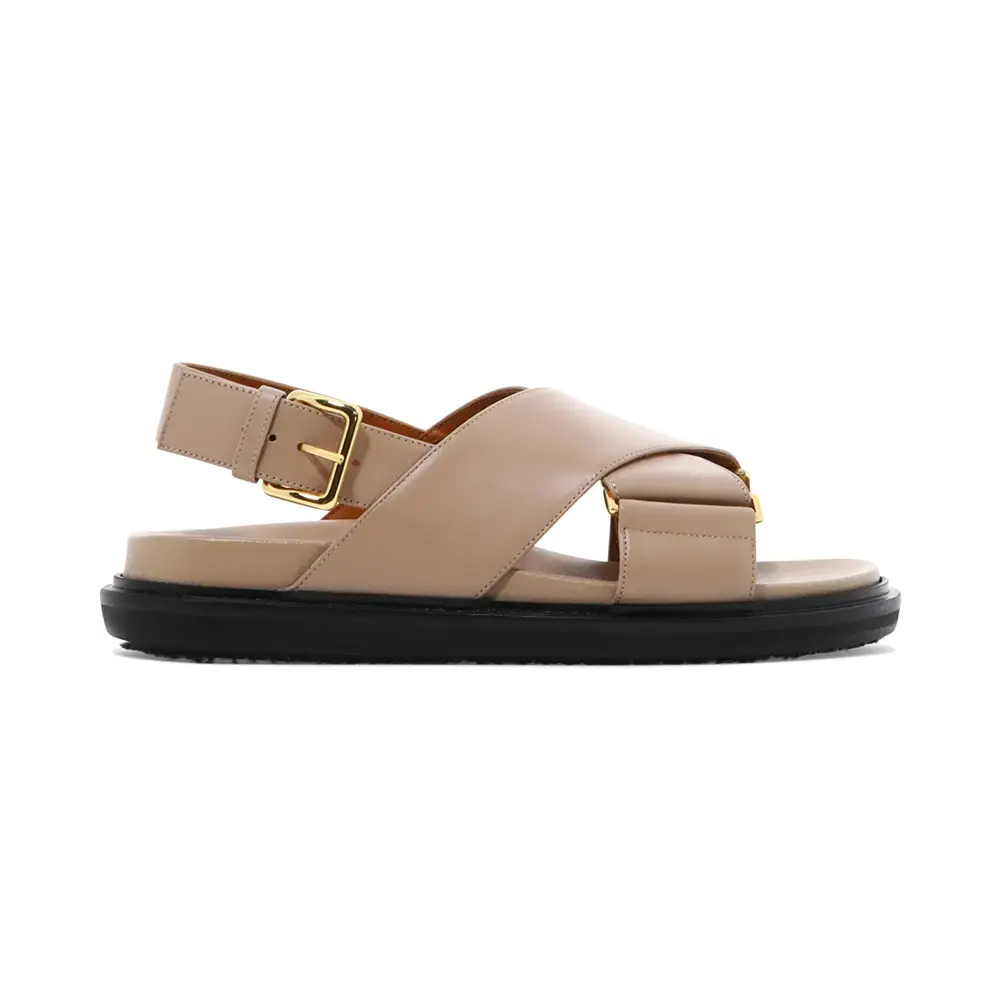 MARNI(マルニ)☆レディース FUSSBETT SANDALS_DESERT BEIGE Marni Fussbett Crisscross Sandals Soft Leather Dessert Beige