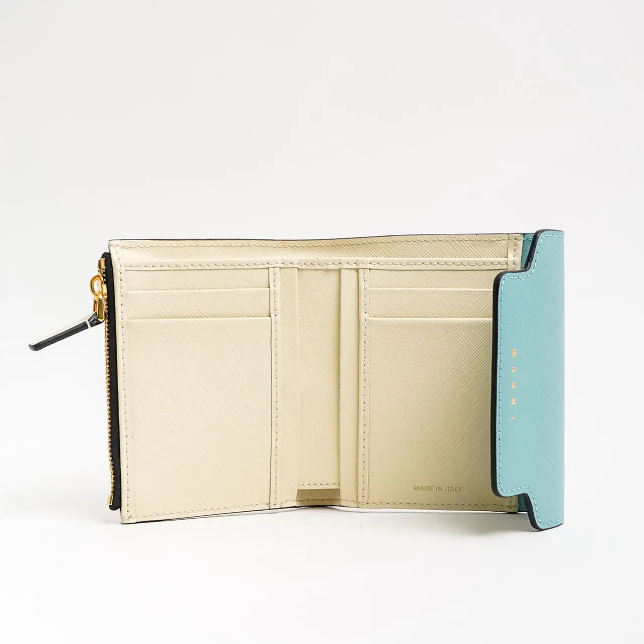 Marni Flap Wallet Square Aquamarine Natural – voilà.id
