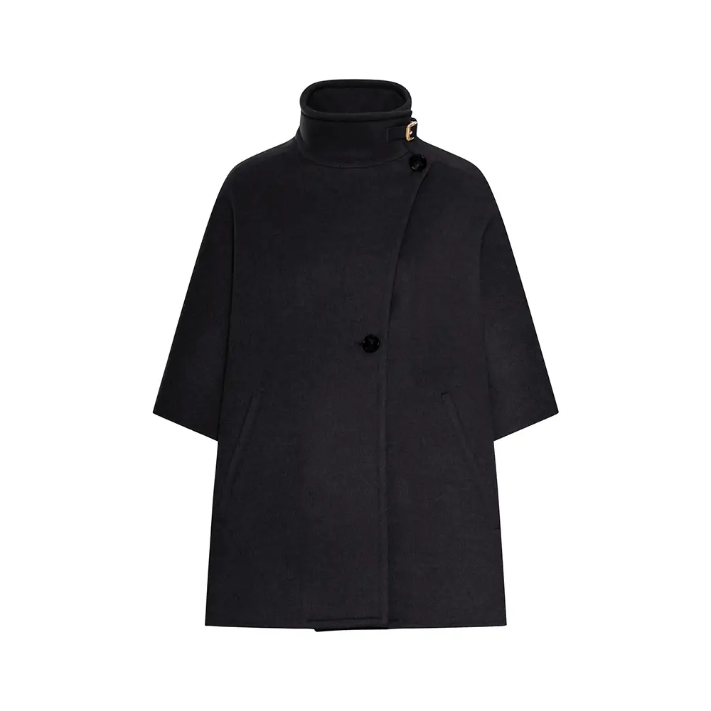 Moncler Grange Diagonal-Quilted Short Down Jacket Black
