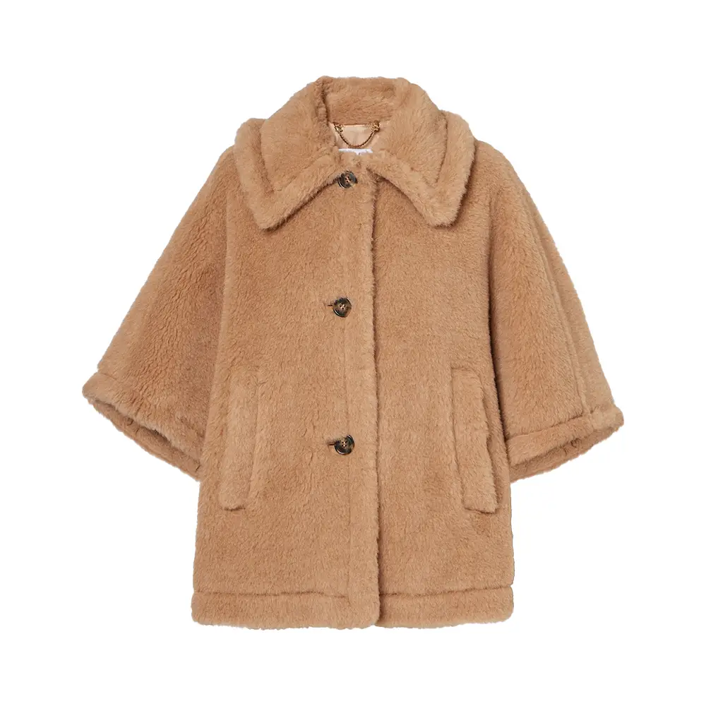 Max Mara Derrik Handsewn Cashmere Cape Beige – voilà.id
