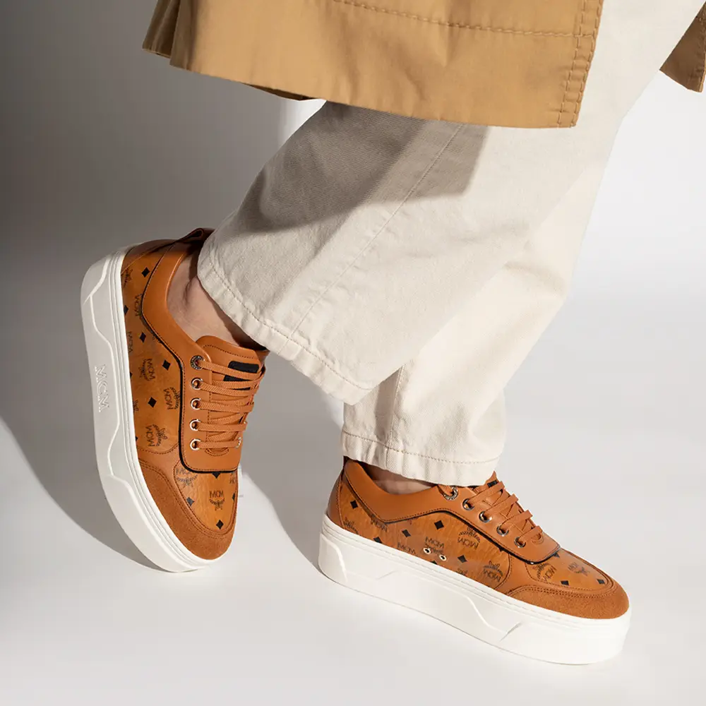 [MCM]★Skyward Platform Visetos sneakers MCM Women's Skyward Low Top Platform Sneakers | Bloomingdale's