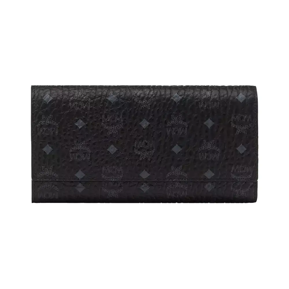 MCM Large Aren Trifold Wallet Visetos Black – voilà.id