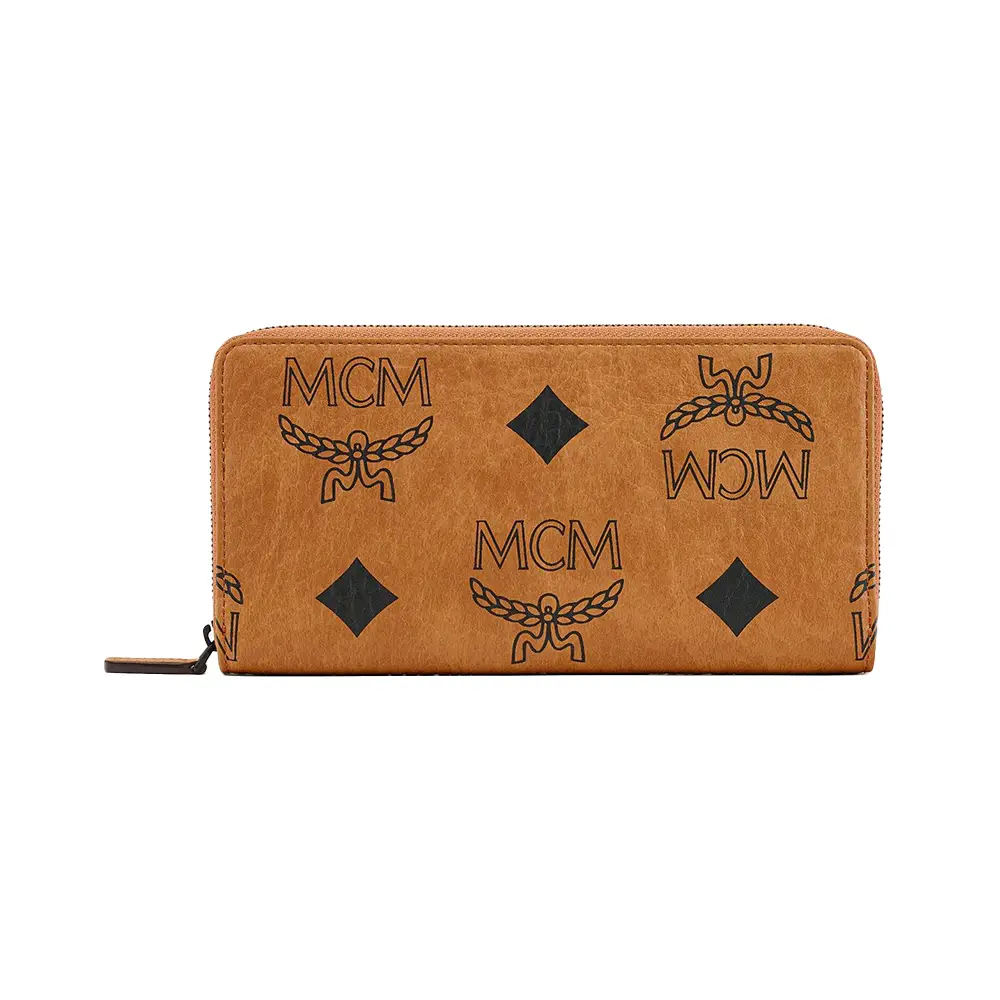 MCM Large Zip Around Wallet Maxi Visetos Black – voilà.id