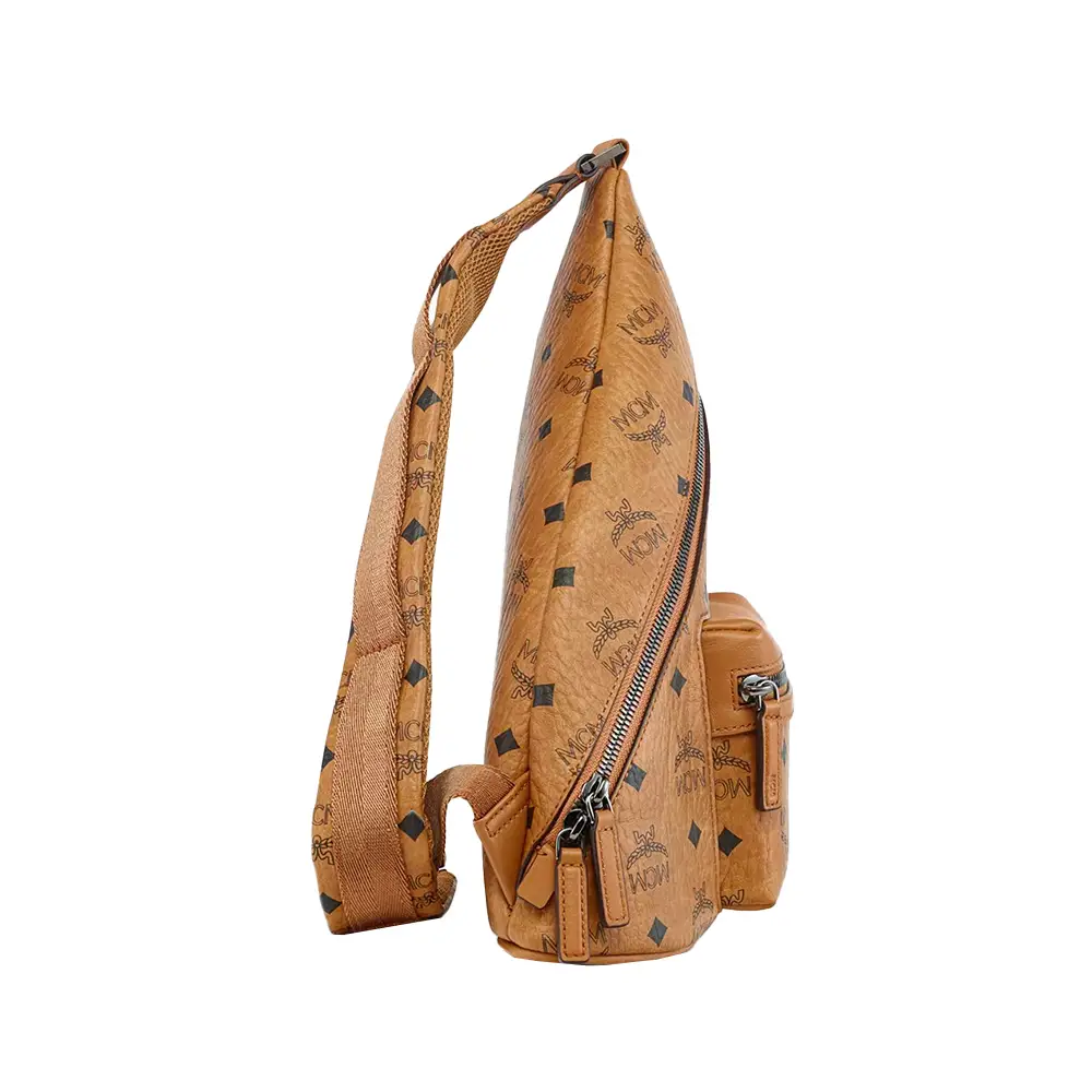 MCM Mini Aren Visetos Sling Bags Cognac – voilà.id