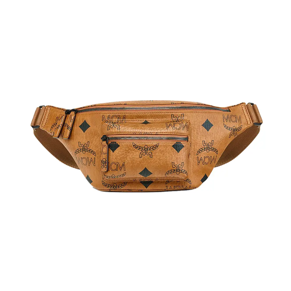 MCM Fursten Medium Belt Bag in Maxi Visetos Black – voilà.id