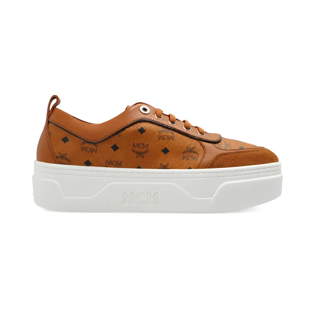 MCM Skyward Visetos Sneakers Cognac – voilà.id