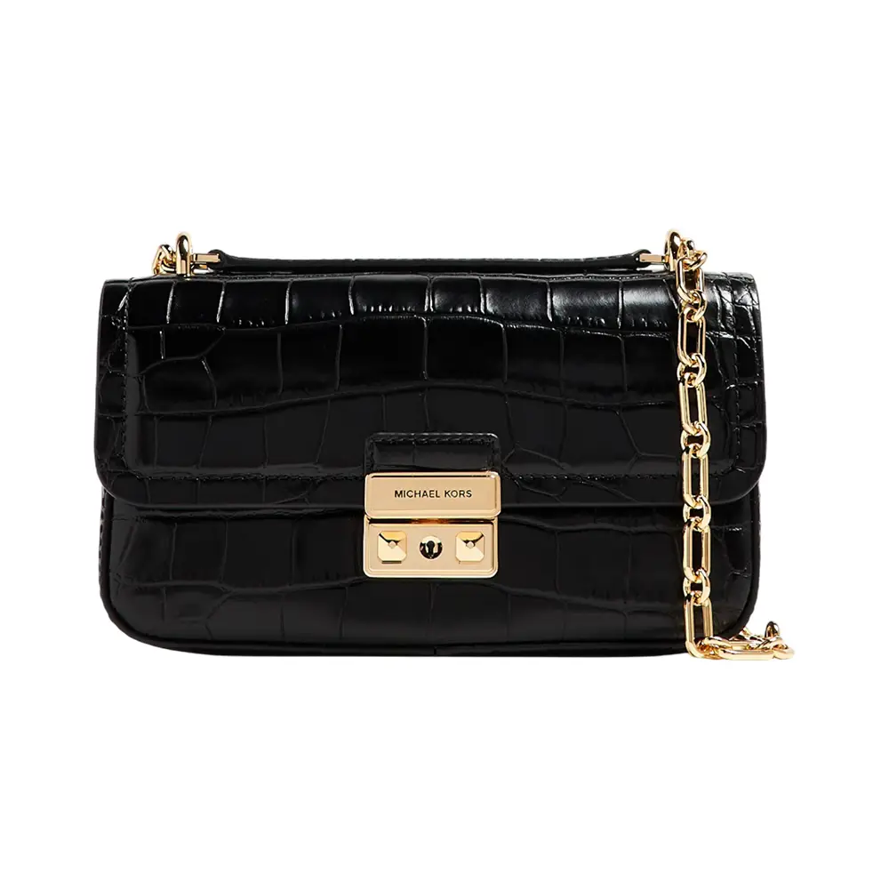 Michael Kors Tribeca Small Crocodile Embossed Leather