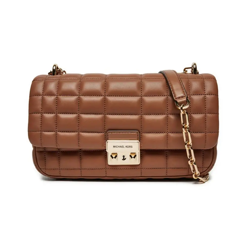 Michael Kors outlet Quilted Brown Leather Satch