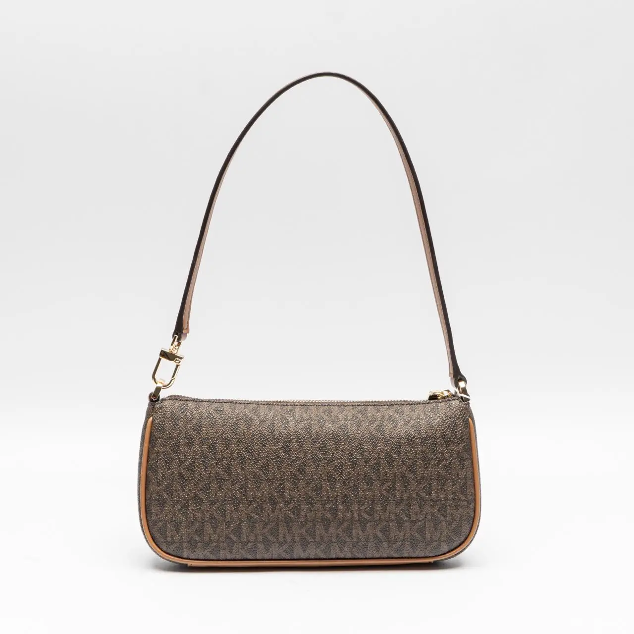 Michael Kors Zoe Small Signature Logo Pochette Brown Acorn – voilà.id