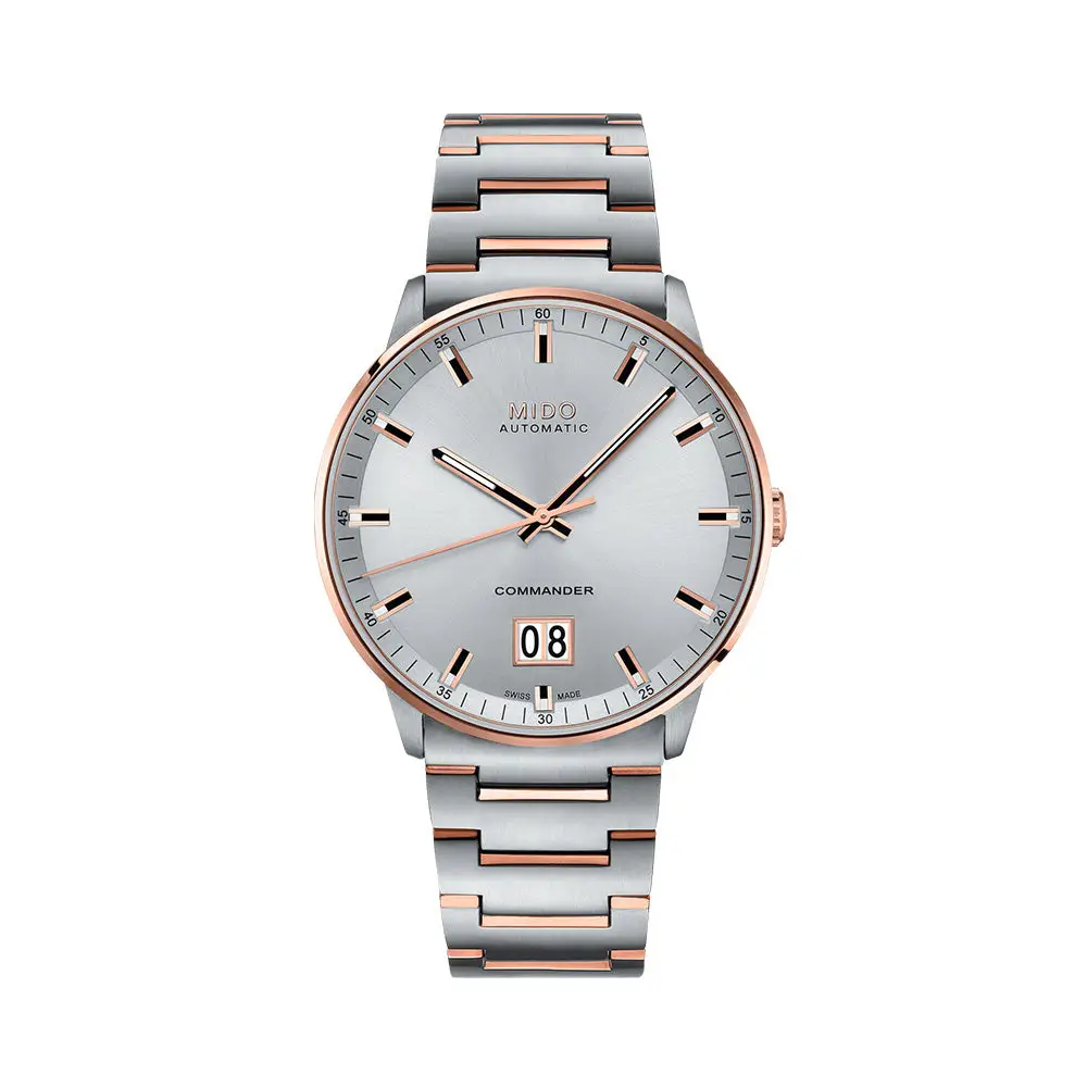 Mido Commander II Big Date Automatic Silver Dial Dual Tone