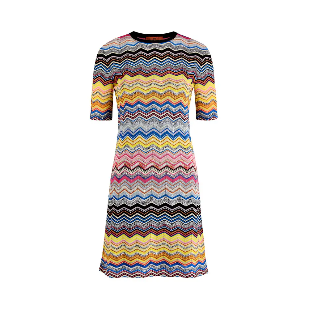 Gucci GG Knit Wool Dress Pink/Yellow – voilà.id