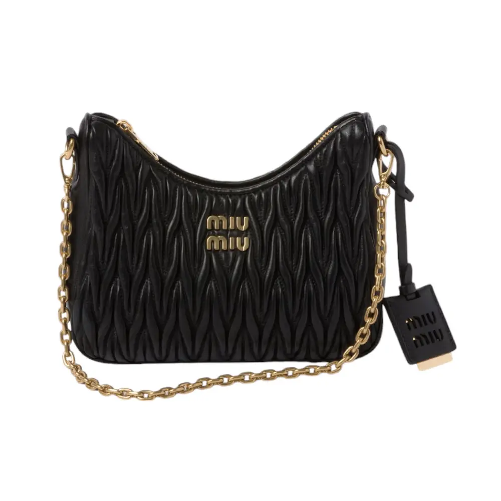 【MIU MIU】MATELASSE SHOULDER BAG Miu Miu Wander Matelassé Shoulder Bag | Black | FARFETCH