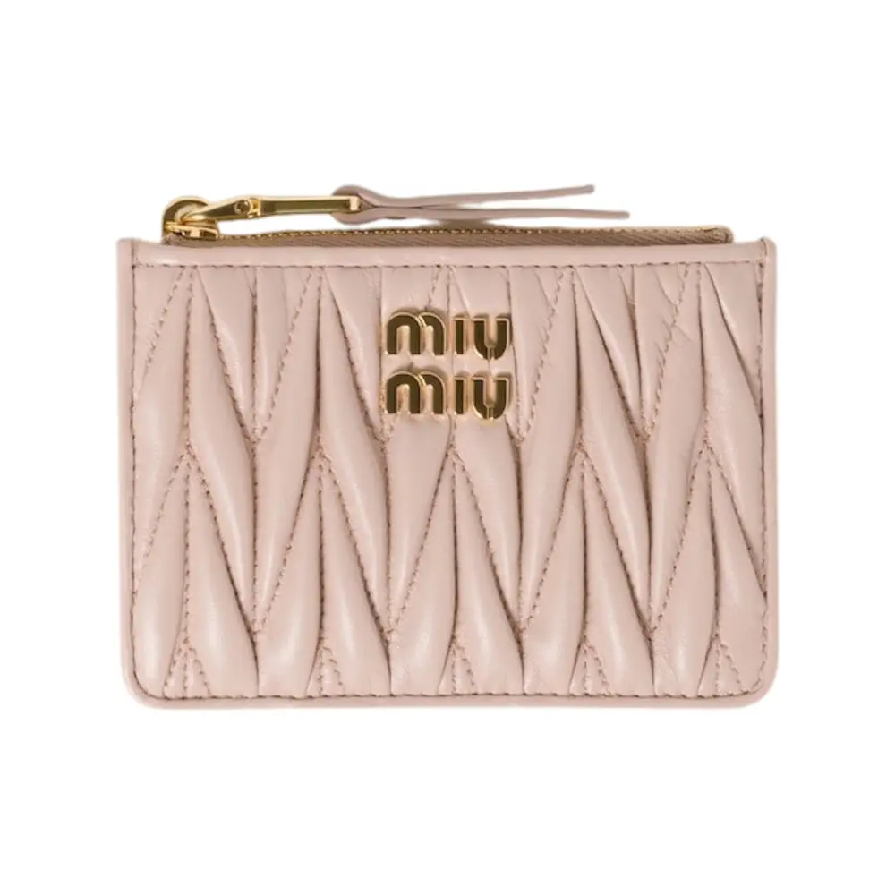 カードケース・名刺入れ Miu Miu Cerulean Leather Card Holder Miu Miu Card Holder In Leather With Gold-Tone Hardware Blue