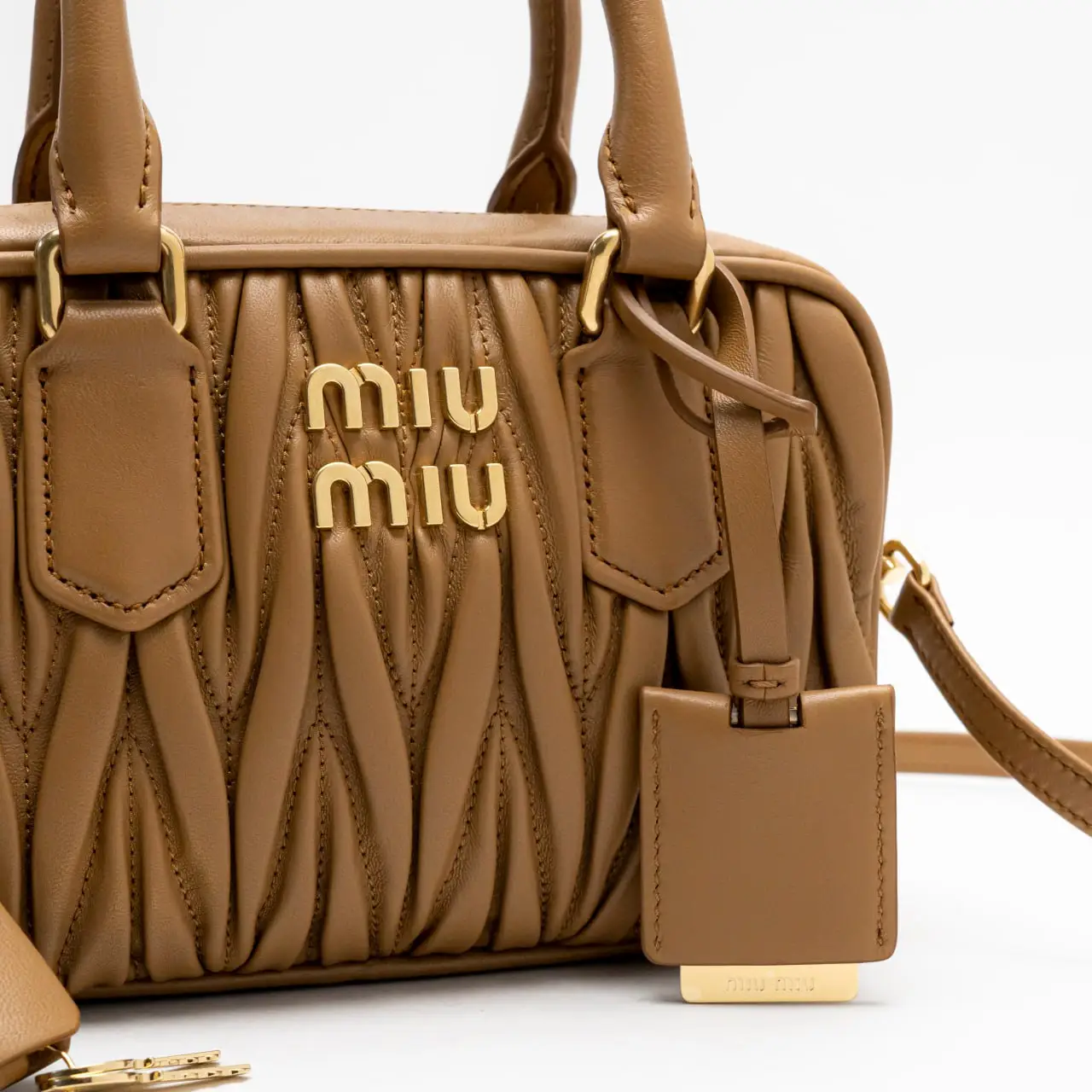 MIU MIU | ARCADIE MATELASSE CARAMEL NAPPA LEATHER BAG バッグ Caramel Arcadie Matelassé Nappa Leather Bag | Miu Miu