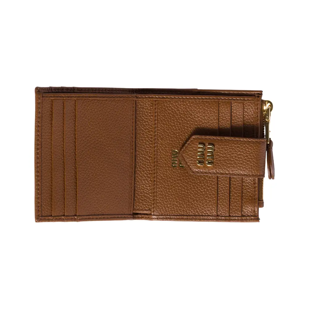 Miu Miu Small Leather Wallet Cognac – voilà.id