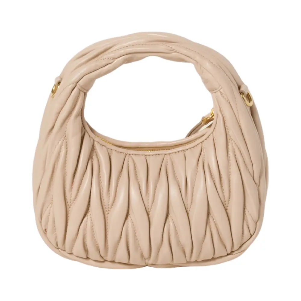 【MIU MIU】 Materasse Nappa Leather Mini Bag Miu Miu Wander Matelasse Nappa Leather Hobo Mini Bag Violet
