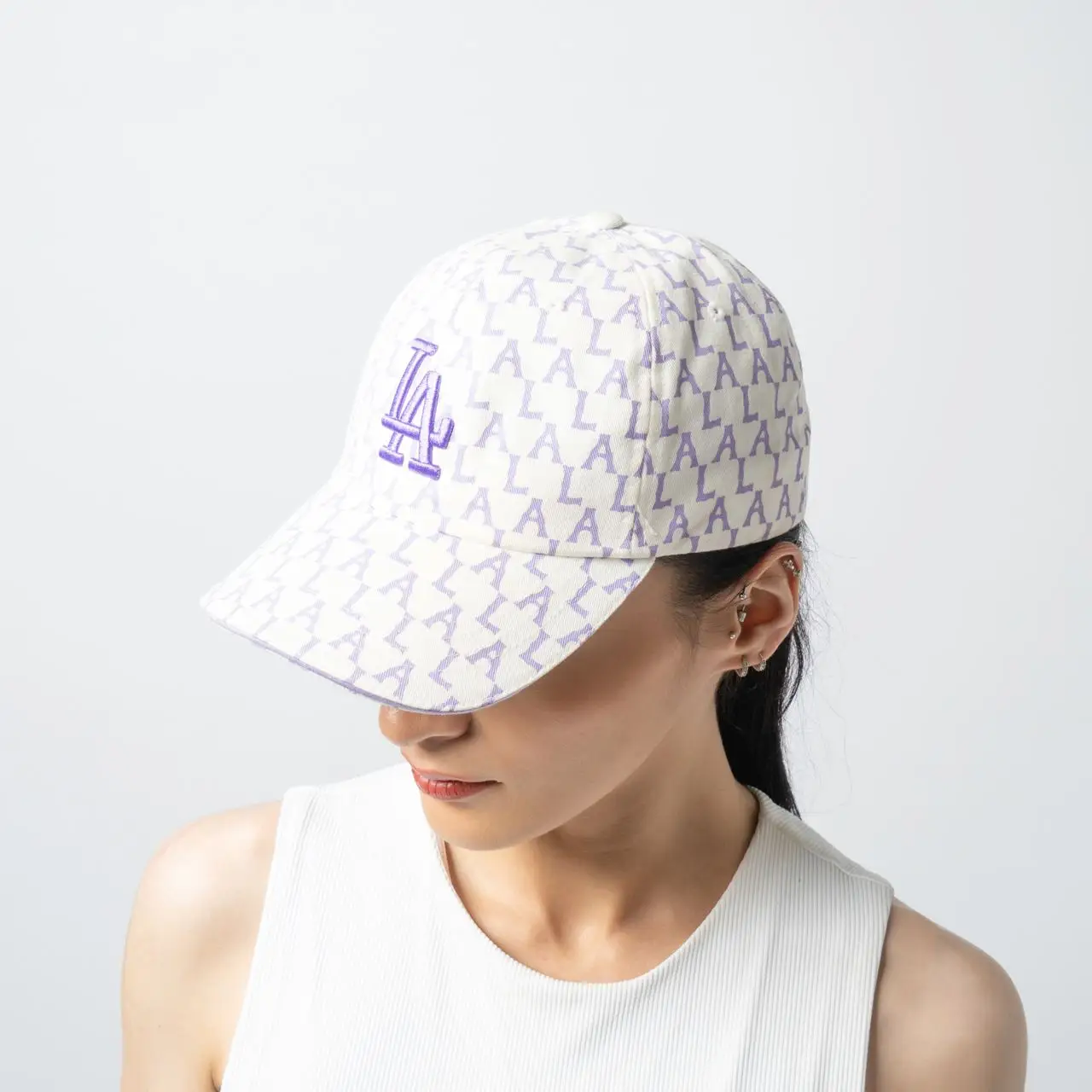 MLB LA Dodgers Monogram Pastel Ball Cap White – voilà.id