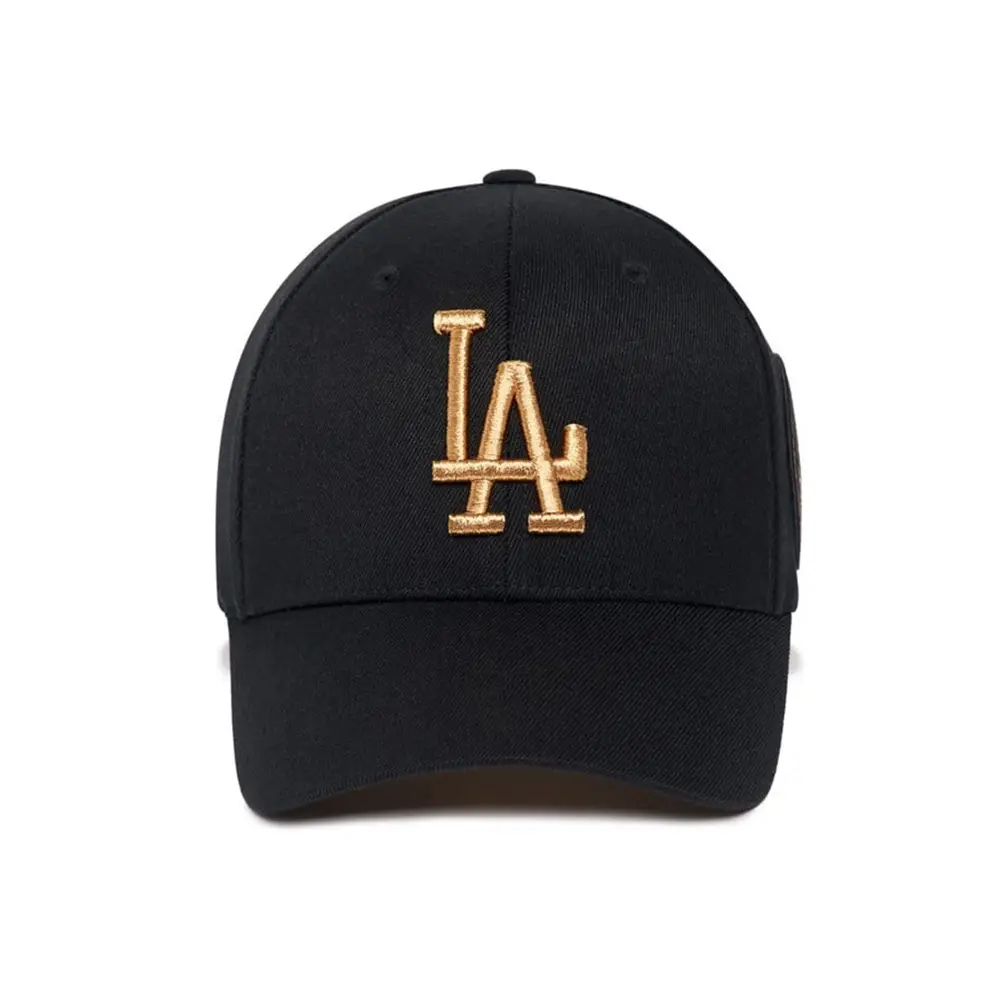 MLB LA Dodgers Circle Stamp Ball Cap Black/Gold – voilà.id