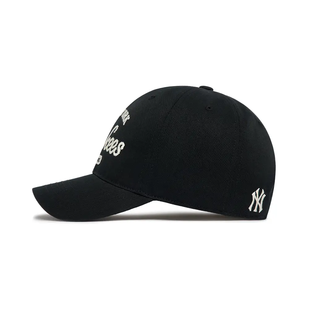 キャップ MLB Korea Varsity Lettering Unstructured Ball Cap NY Black 3 MLB NY Yankees Varsity Lettering Unstructured Ball Cap Black
