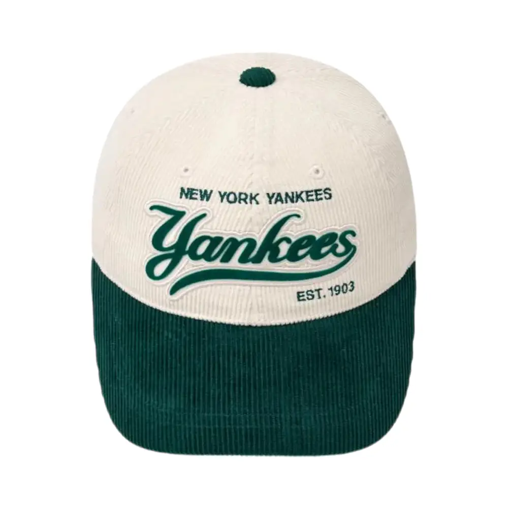 キャップ MLB Corduroy New York Yankees Unstruck Ball Cap MLB NY Yankees Varsity Corduroy Color Block Ball Cap Cream