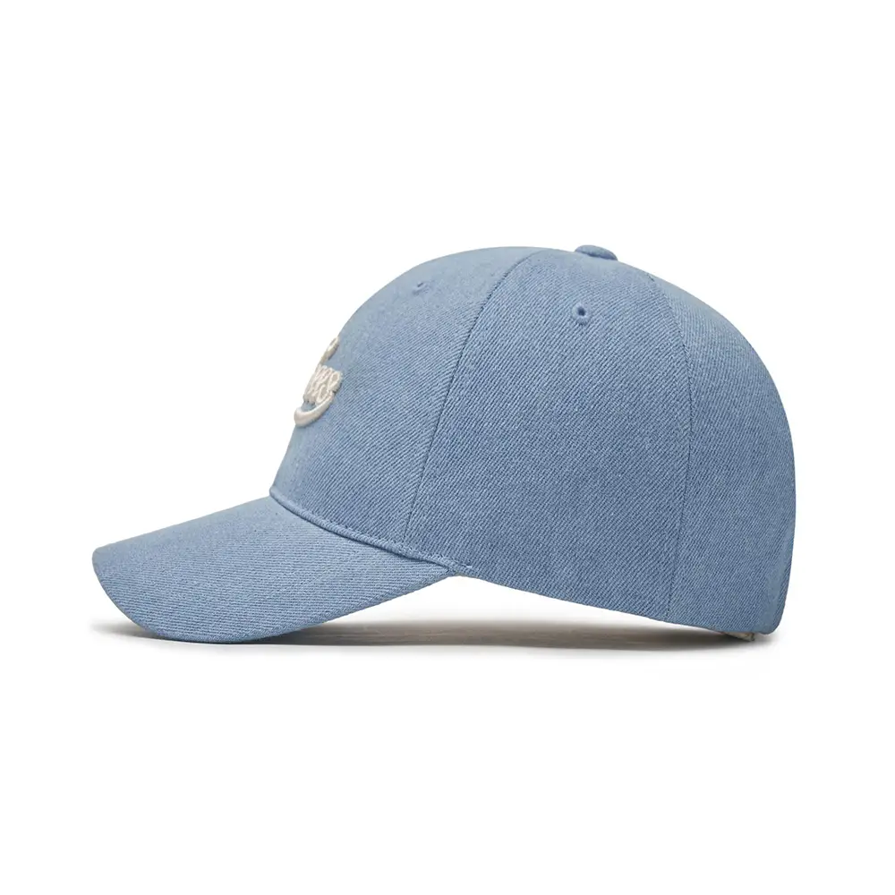 ★MLB Korea★ Varsity Cursive Lettering Denim Unstructured B VARSITY LETTERING COLOR DENIM UNSTRUCTURED BALL CAP NEW YORK
