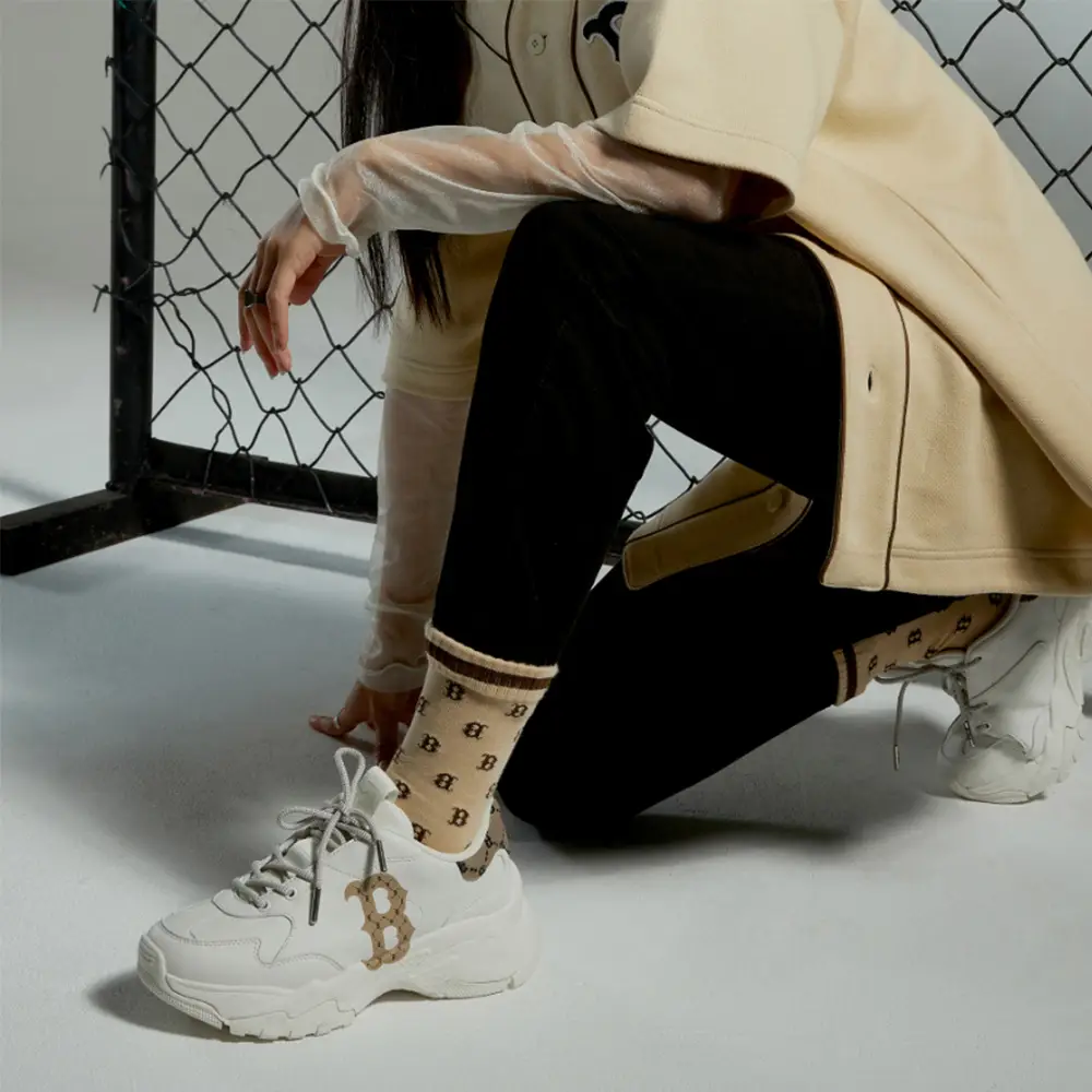 MLB Boston Redsox Bigball Chunky Heel Monogram Sneakers