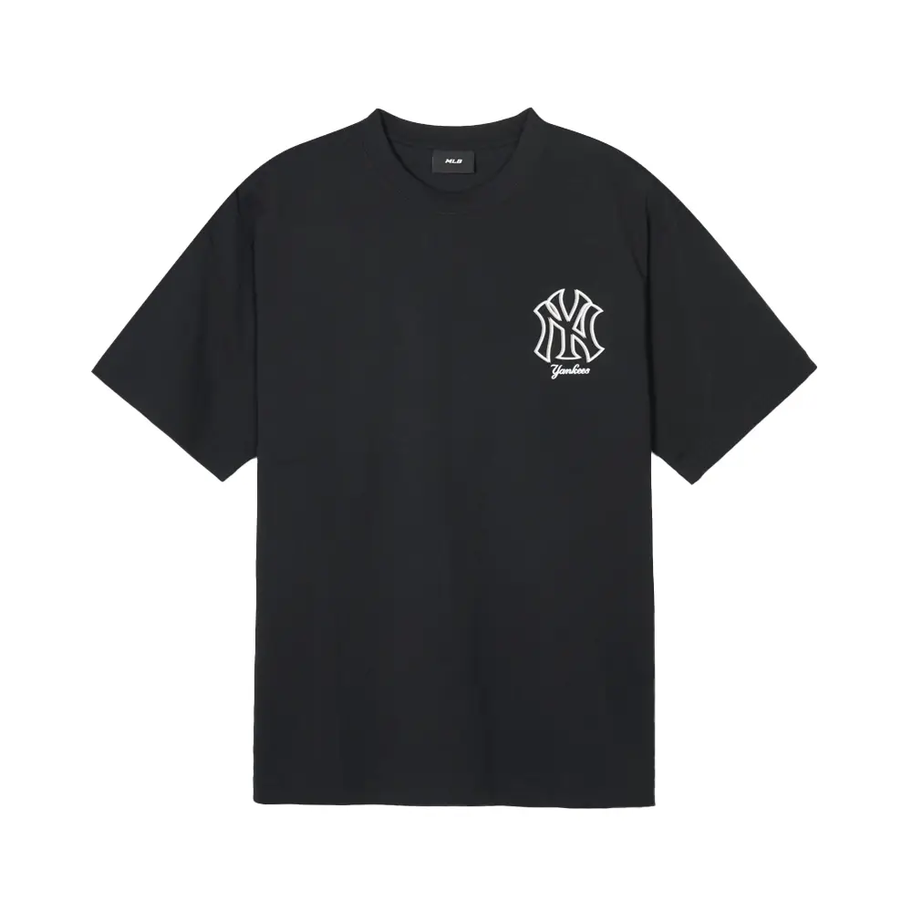 ★MLB★ Basic Megalogon Nashi T-Shirt NY MLB NY Yankees Mega Logo Overfit T-Shirt Black – voilà.id